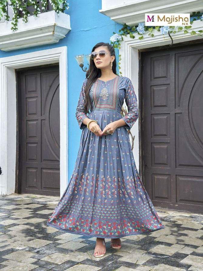 Majisha Nx Angoori 2 New Fancy Designer Festive Wear Long Anarkali Kurti Collection